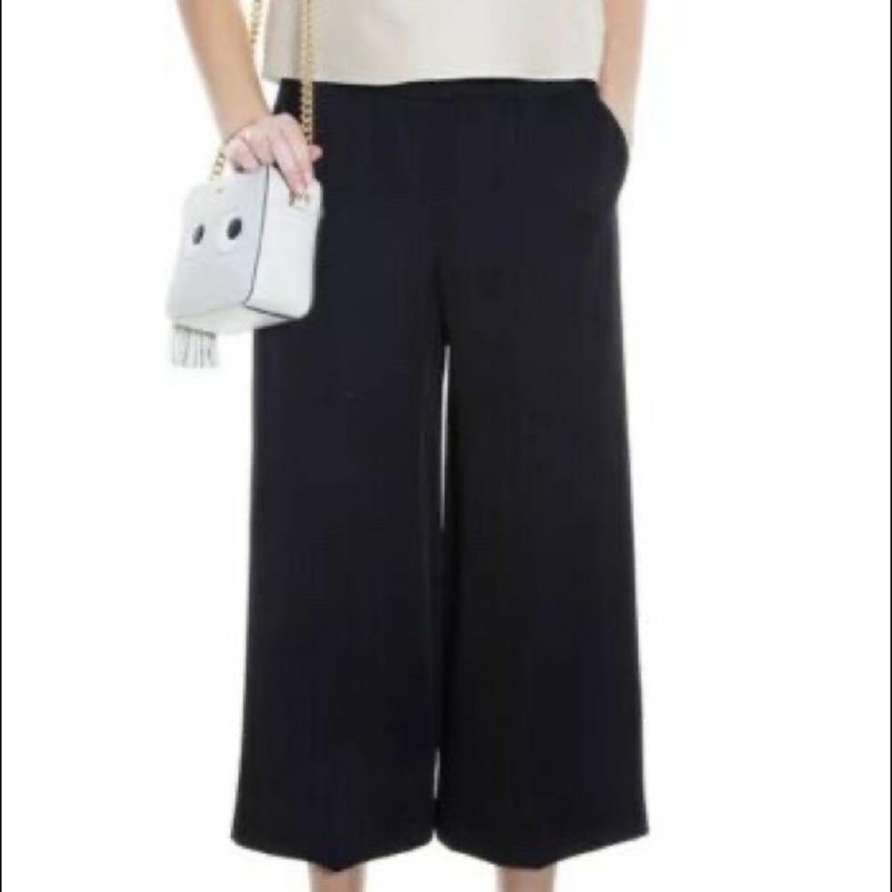 Theory Raoka black Elevate Crepe Wide Leg Trouser